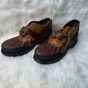 Ralph Lauren Tan and Brown Leather Shoes